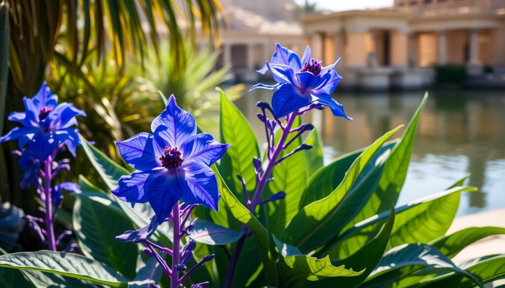 blue egyptian plant