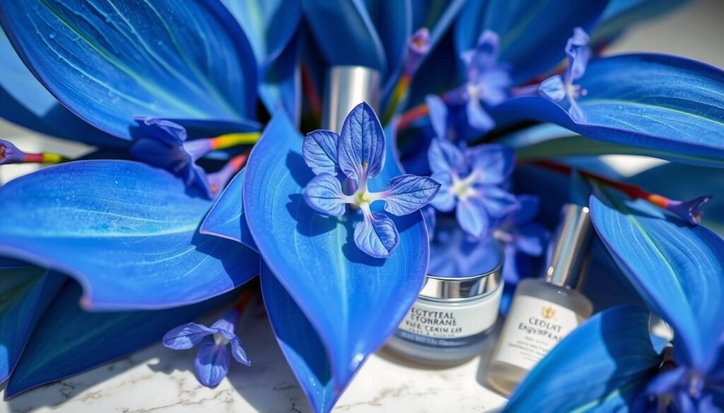 Blue Egyptian plant for skin benefits